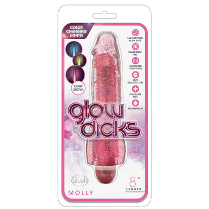 Glow Dicks Molly Glitter Vibrator-Pink... BL-43010