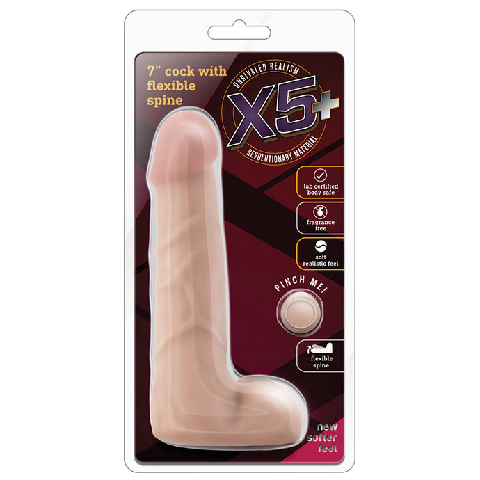 X5 Plus Cock With Flexible Spine-Beige... BL-58703