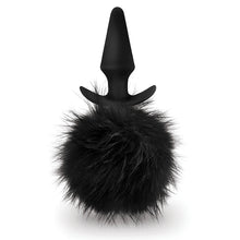 Load image into Gallery viewer, Anal Adventures Platinum Rabbit Tail  Plug Black