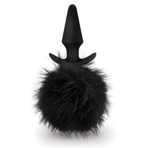 Anal Adventures Platinum Rabbit Tail  Plug Black