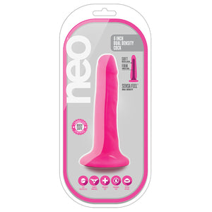 Neo Dual Density Cock-Neon Pink 6" BL-59500