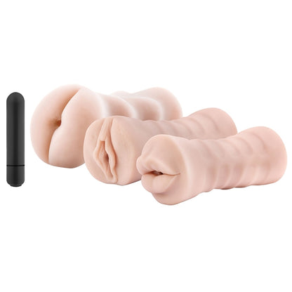 M for Men Soft and Wet Self-Lubricating Vibrating 3-Pack