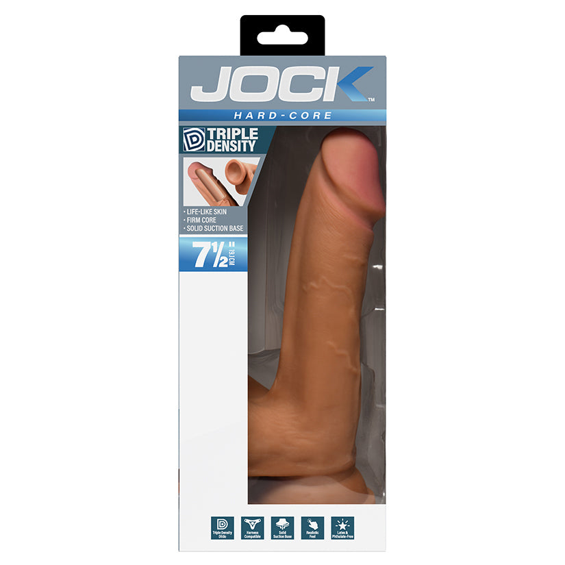 JOCK Hard Core Triple Density Dildo With Balls-Medium 7.5"