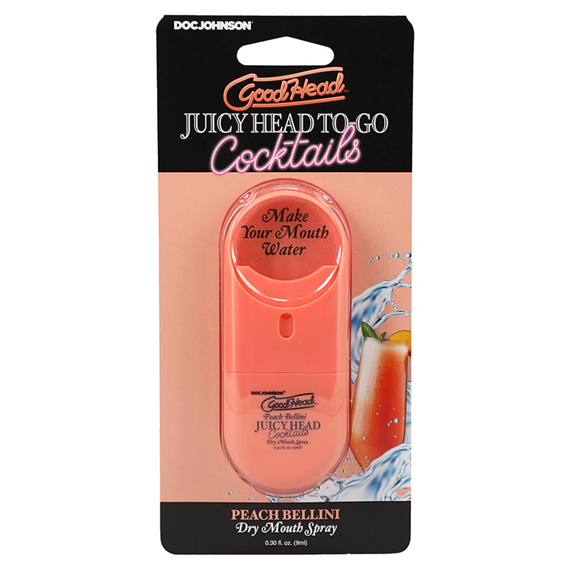 GoodHead Juicy Head Cocktails Dry Mouth Spray To-Go-Peach Bellini