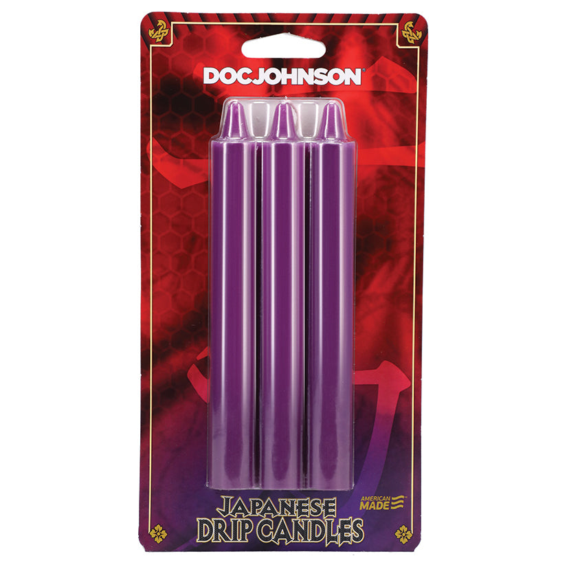Japanese Drip Candles-Purple 3PK 2101-06-CD