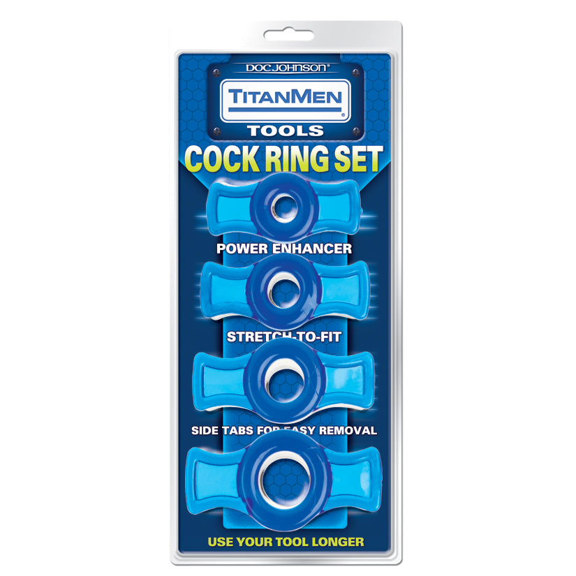 TitanMen Cock Ring Set-Blue 3503-06-CD