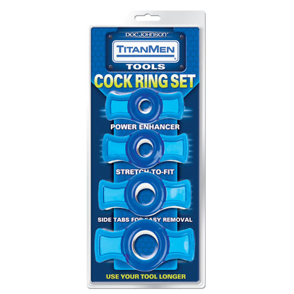 TitanMen Cock Ring Set-Blue 3503-06-CD