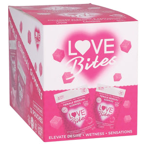 Love Bites Female Sensual Gummies 2pk Display of 12