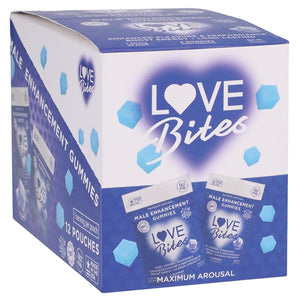 Love Bites Male Sensual Gummies 2pk Display of 12