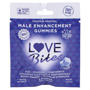 Love Bites Male Sensual Gummies 2pk Display of 12