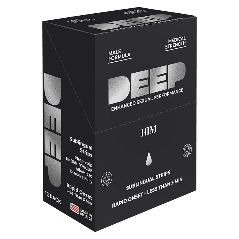 Deep For Him Sublingual Strip Display of 12