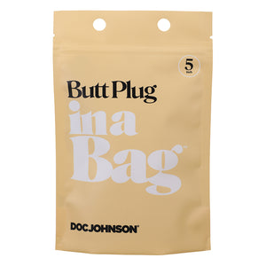 Butt Plug In A Bag-Black 5" 5003-04-BG