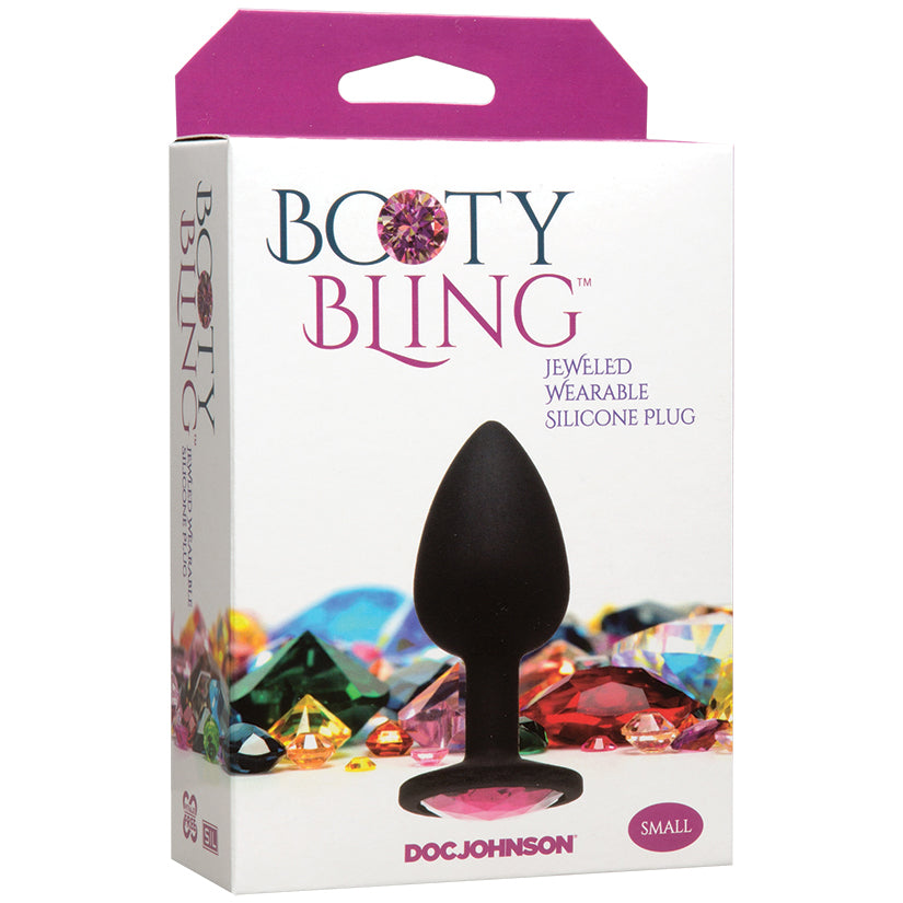 Booty Bling Silicone Plug Small-Pink 7017-01-BX