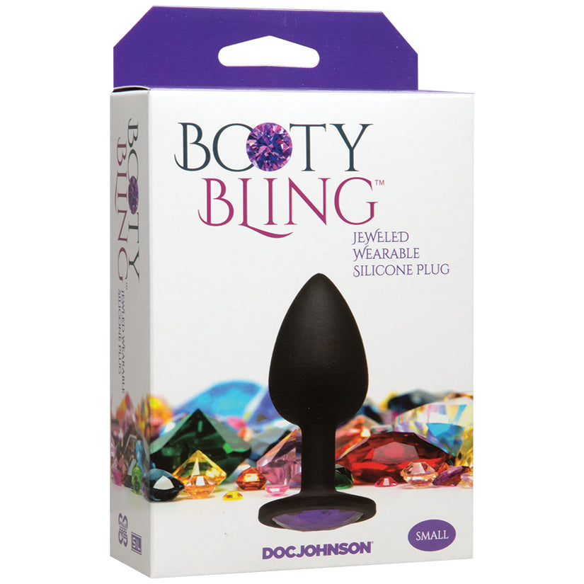 Booty Bling Silicone Plug Small-Purple 7017-03-BX