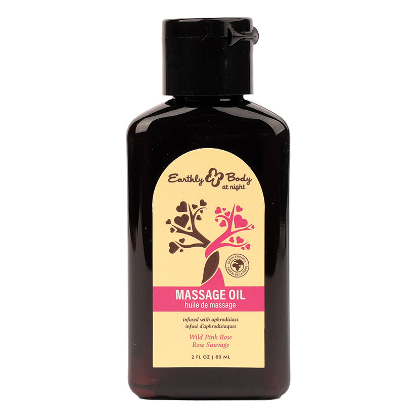Earthly Body at Night Aphrodisiac Collection Massage Oil-Wild Pink Rose 2oz