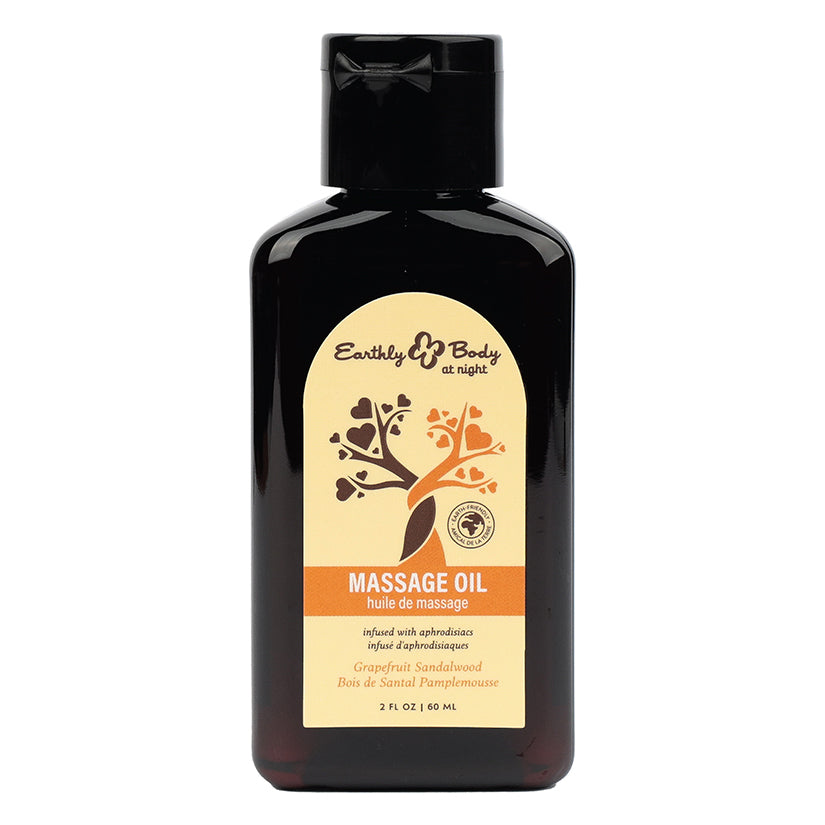 Earthly Body at Night Aphrodisiac Collection Massage Oil-Grapefruit 2oz