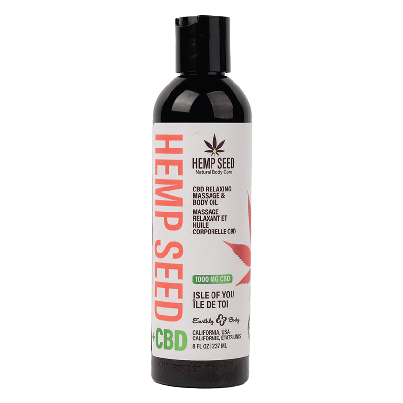 Earthly Body Hemp Seed Relaxing Massage and Body Oil-Isle Of You 8oz