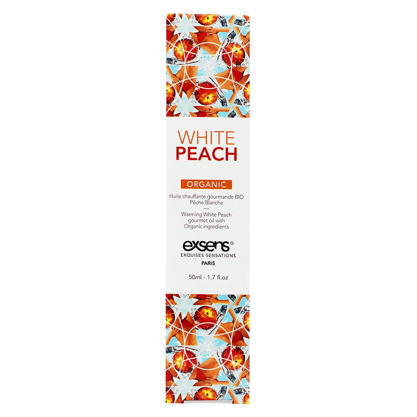 Exsens Organic Warming Gourmet Massage Oil-White Peach Organic 1.7oz