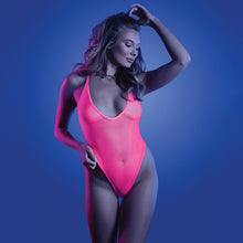 Load image into Gallery viewer, Fantasy Lingerie Glow Electric Haze Teddy-Neon Pink L/XL-Boxed