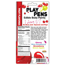 Load image into Gallery viewer, Play Pens Edible Fruit Flavored Body Pens (4 Pack)