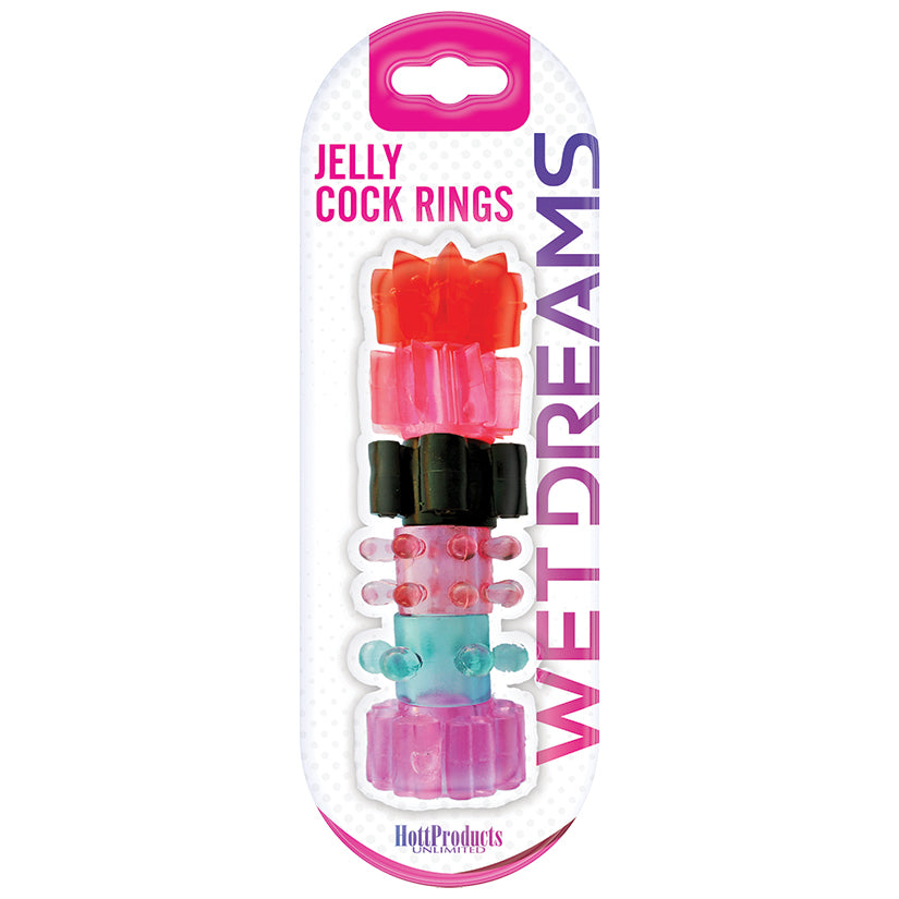 Wet Dreams Jelly Cock Rings-Assorted C... HP-2336