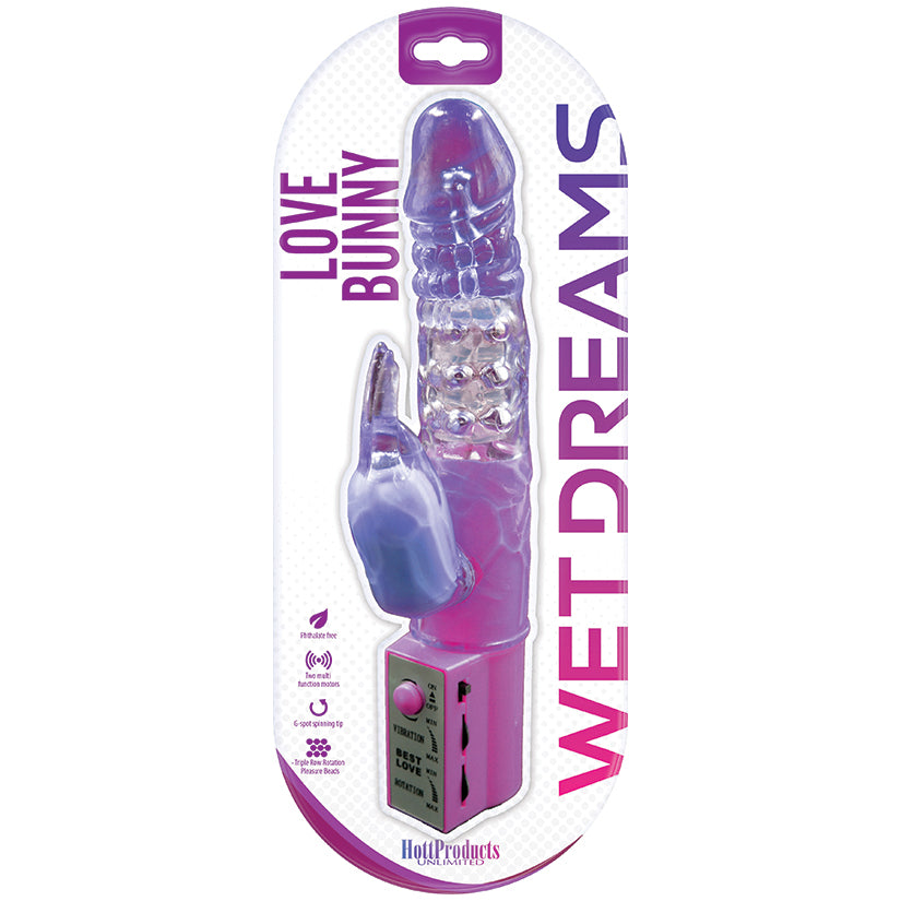 Wet Dreams Love Bunny-Purple 9.5" HP-2904