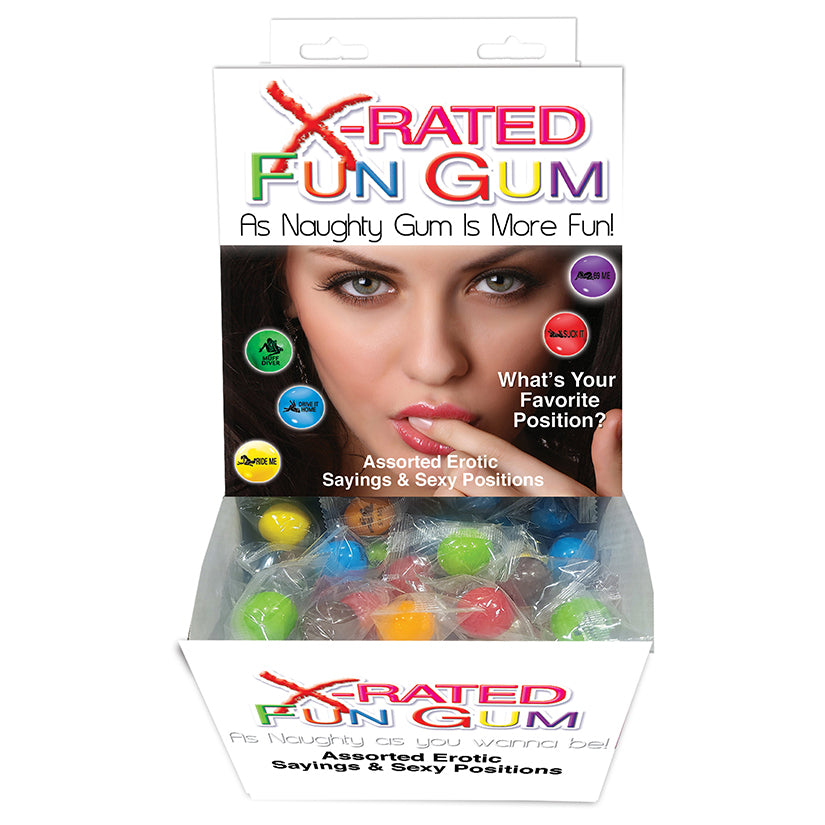 X-Rated Fun Gum Assorted with Saying Display of 144