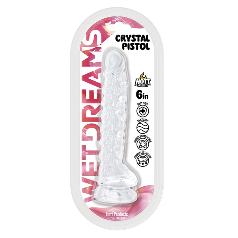 Wet Dreams Crystal Pistol Jelly Dildo 6.3"