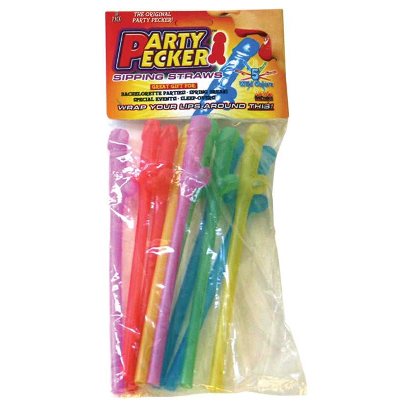 Party Pecker Sipping Straws-Neon Color... HP2103