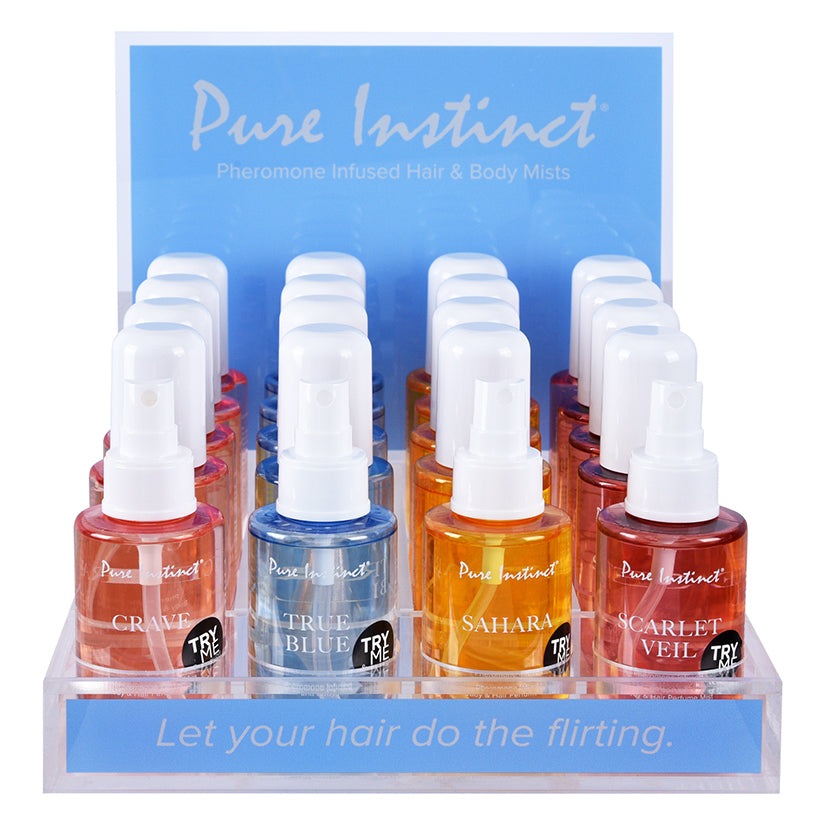 Pure Instinct Pheromone Hair & Body Mist Bundle of 21pcs w/ Acrylic