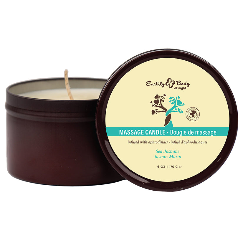 Earthly Body at Night Aphrodisiac Collection Candle-Sea Jasmine 6oz