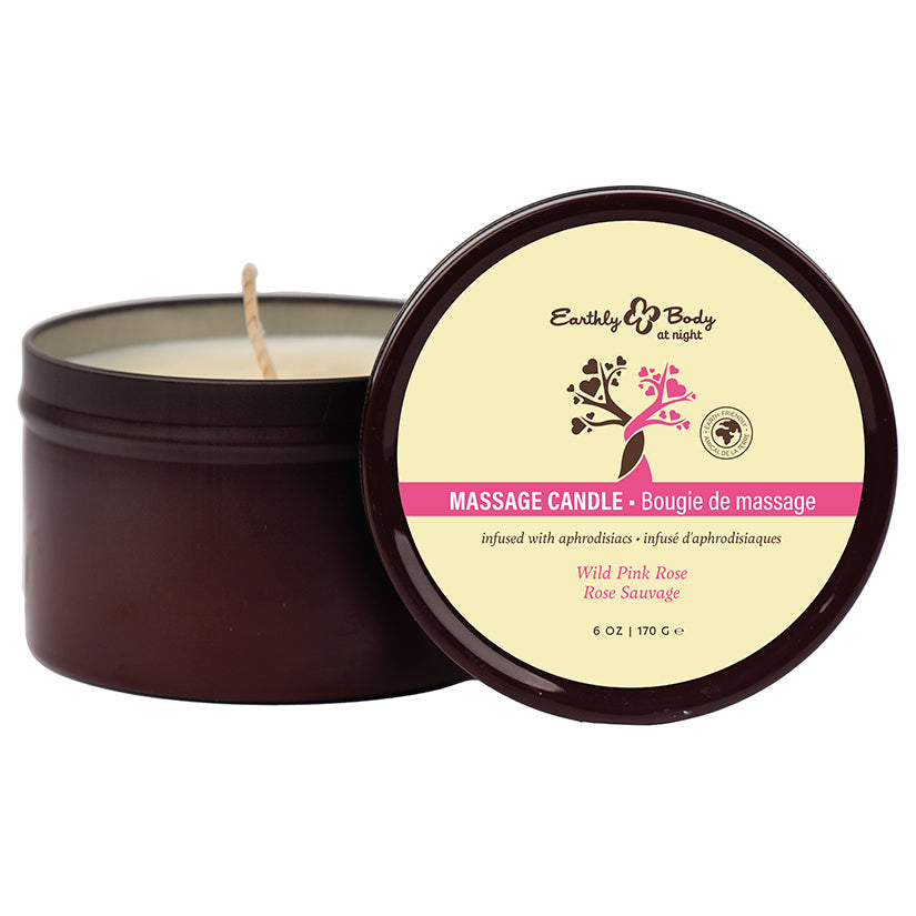 Earthly Body at Night Aphrodisiac Collection Candle-Wild Pink Rose 6oz