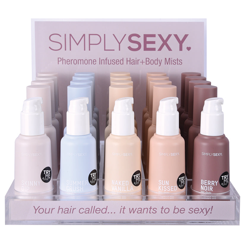 Simply Sexy Pheromone Hair and Body Fragrance Mist Acrylic Bundle