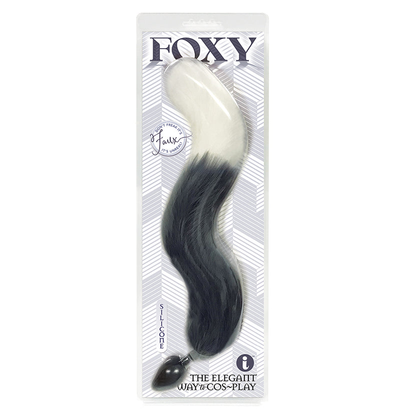 Foxy Silicone Tail Butt Plug-Silver IC1404
