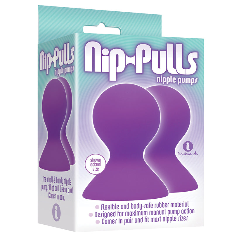 The 9's Nip-Pulls Nipple Pumps-Purple IC2311-2