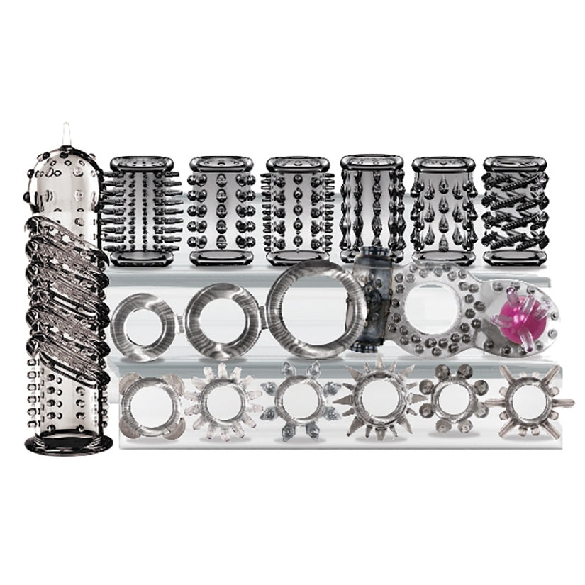 Try-Curious Cock Ring and Sleeve Set of 15