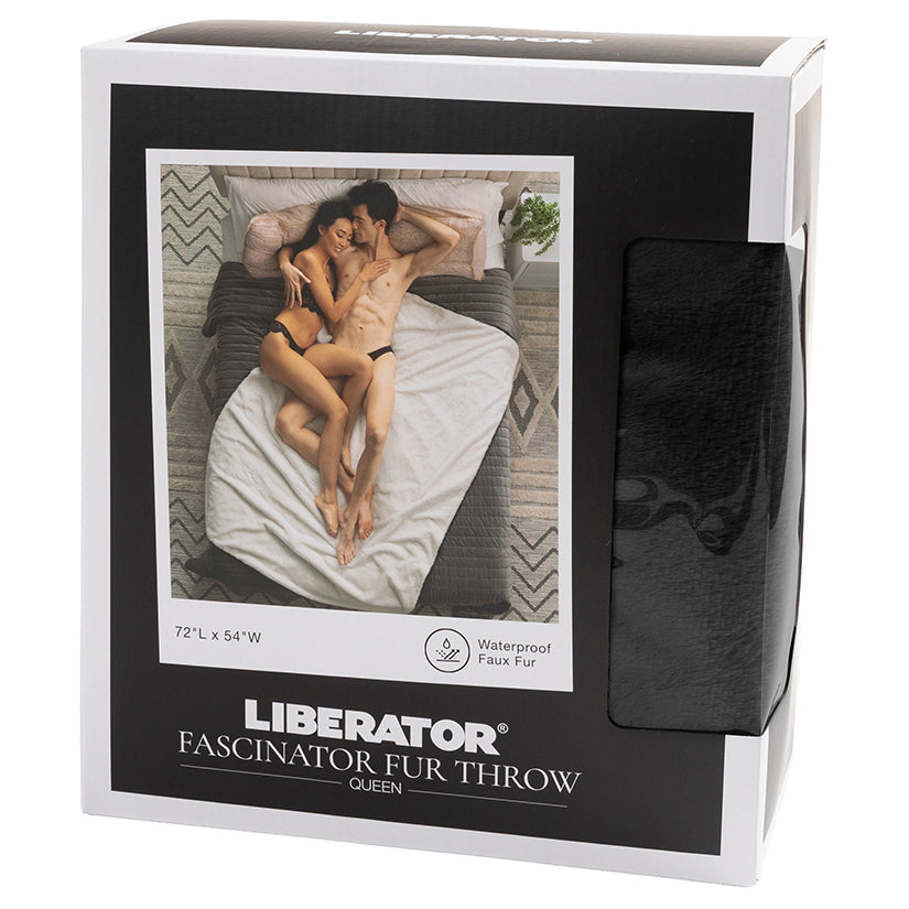 Liberator Fascinator Fur Throw Queen-Black