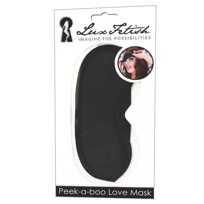 Lux Fetish Peek-A-Boo Love Mask-Black LF6010