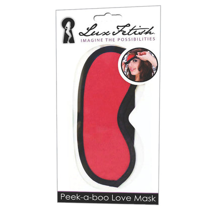 Lux Fetish Peek-A-Boo Love Mask-Red LF6012