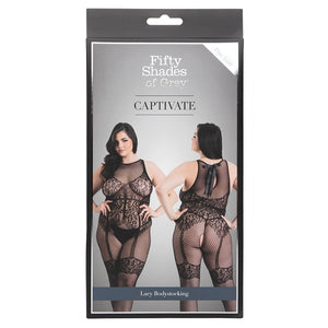 Fifty Shades Of Grey Captivate Lacy Bodystocking Plus-Boxed