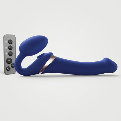 Strap On Me Multi Orgasm Bendable Strap-On-Night Blue M