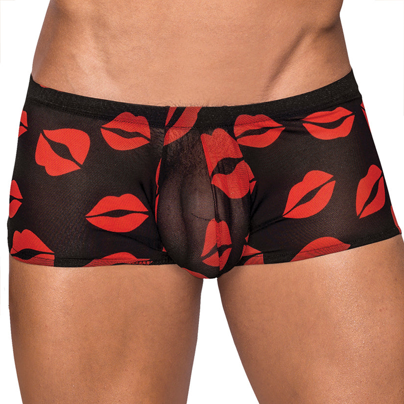 Male Power Kiss Me Mini Shorts-Black L... 145232BKLG