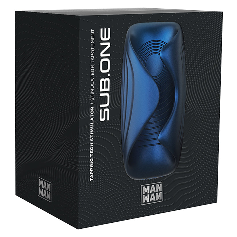 Man.wand Sub One Vibrating Tapping Masturbator-Stellar Blue