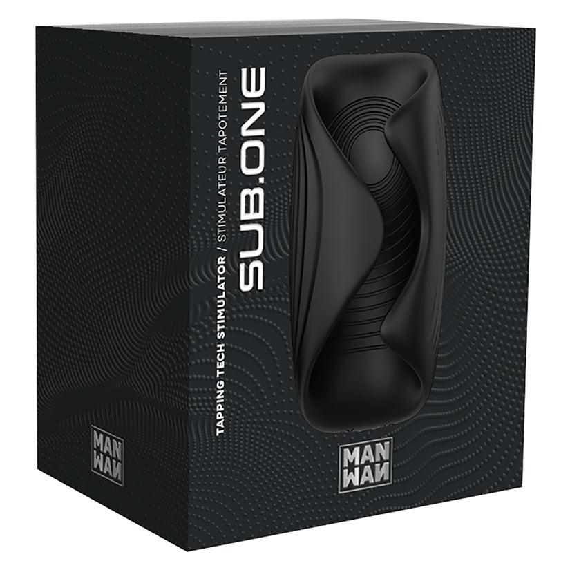 Man.wand Sub One Vibrating Tapping Masturbator-Infinite Black