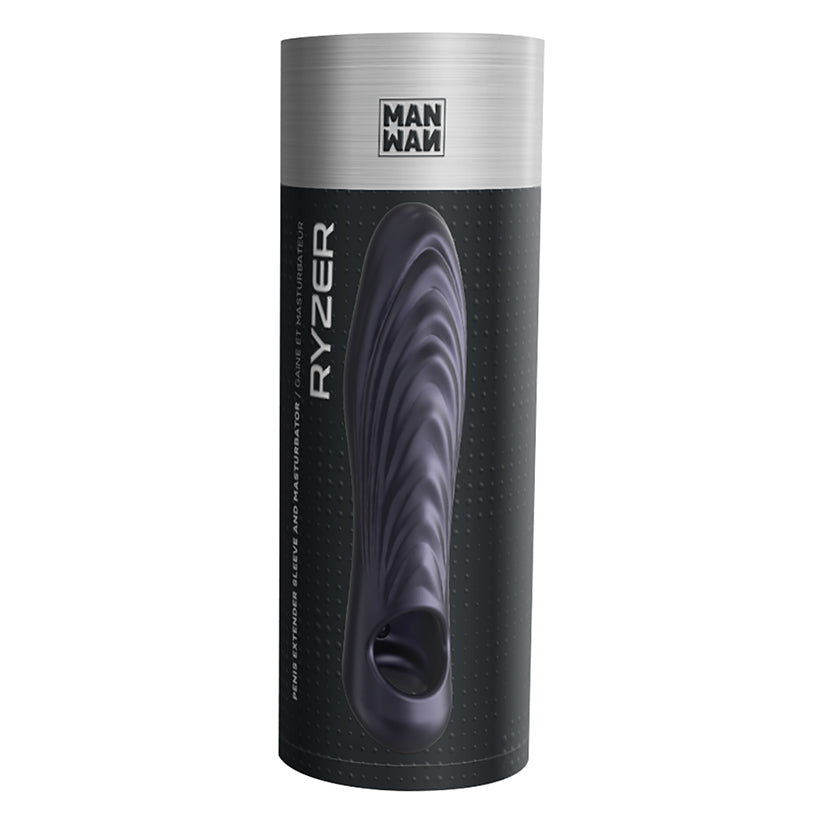 Man.wand Ryzer Penis Extender and Soft Mastubating Sleeve-Black Plum