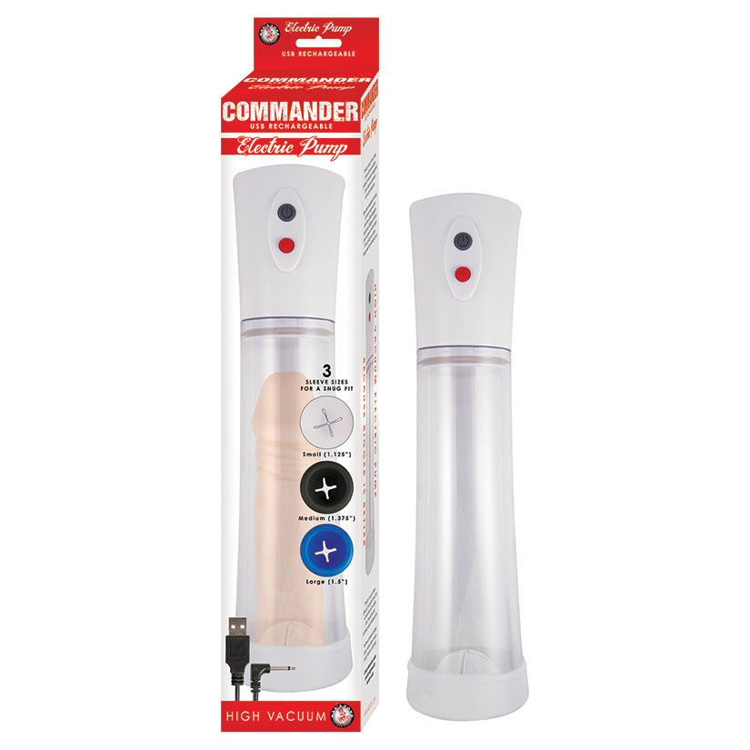 Commander Electric Penis Pump-Clear 2827-1