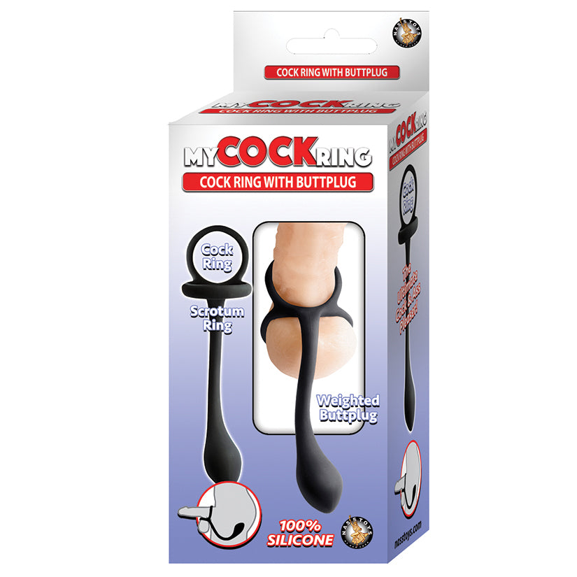 My Cockring Butt Plug-Black 2876