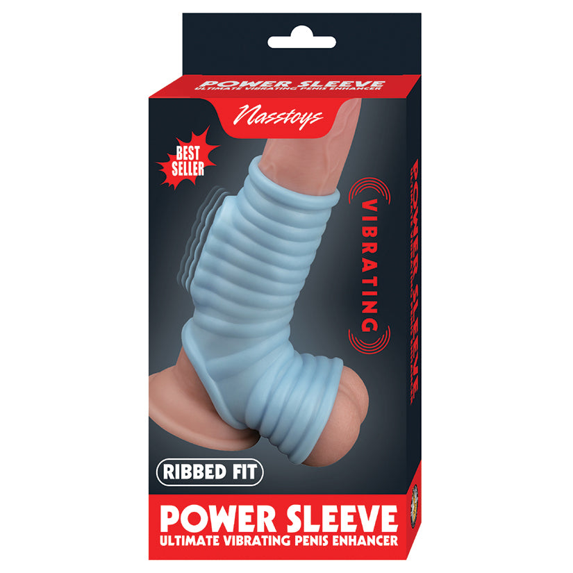 Vibrating Power Sleeve Ribbed Fit-Blue 3126-2