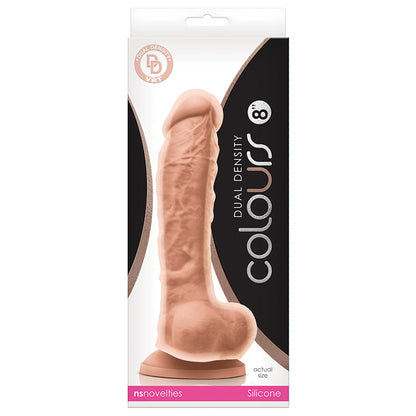 Colours Dual Density Dildo- White 8" NSN-0403-21