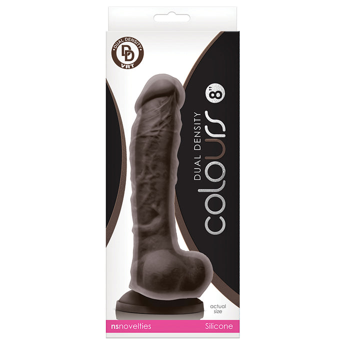 Colours Dual Density Dildo-Dark Brown ... NSN-0403-29